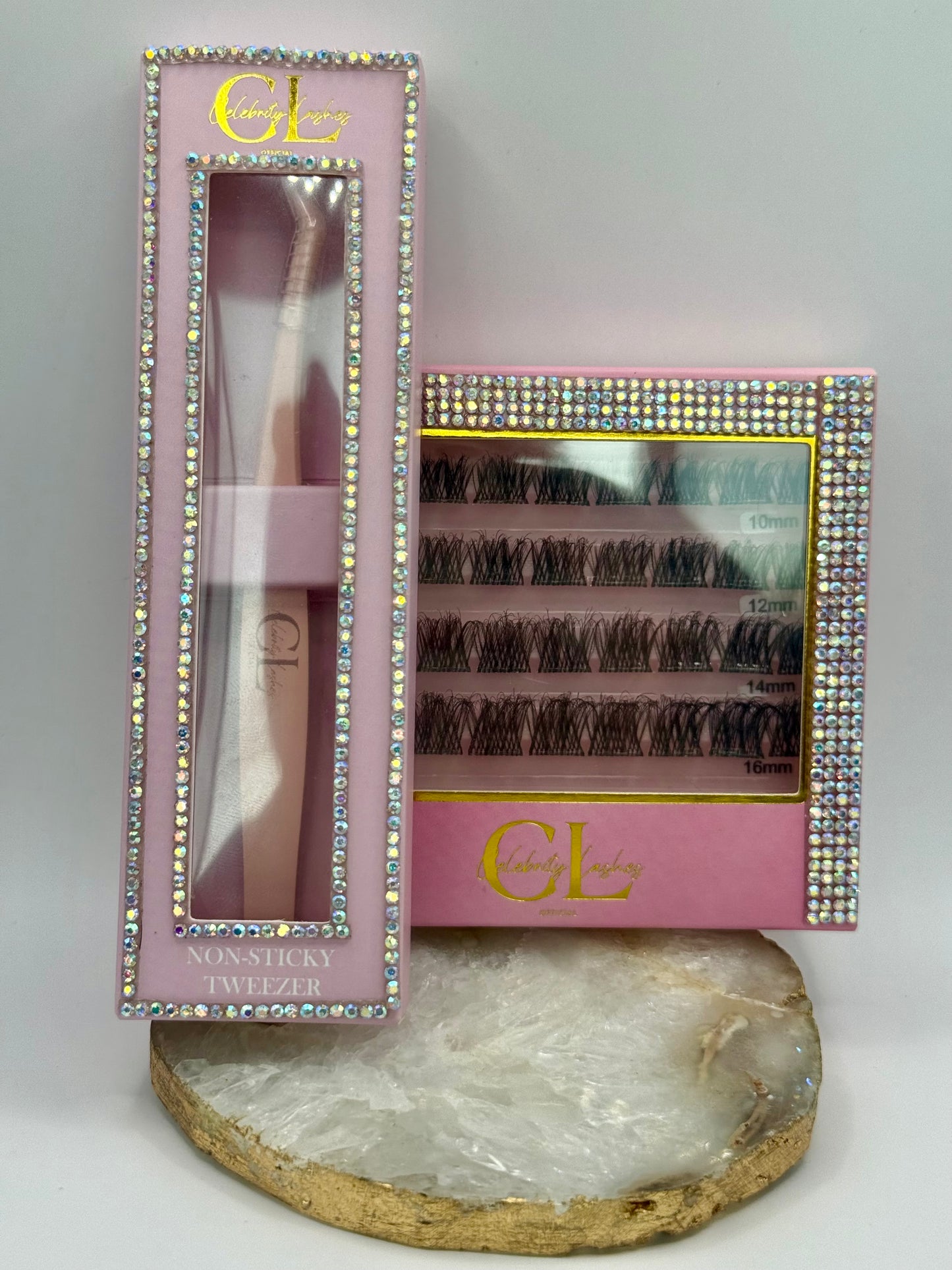 Super Pre Glued DIY Eyelash Cluster & Anti Stick Tweezer Bundle- Save $10